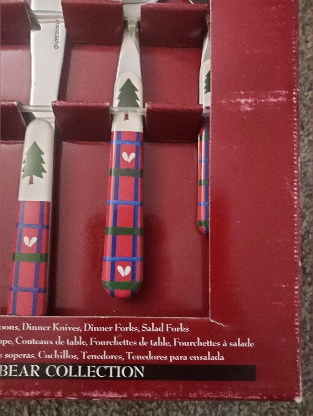 Pfaltzgraff Snow Bear 20 Pc Flatware Set Service For 4 w/4 Extra Teaspoons NOS